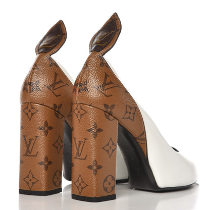 Louis Vuitton Calfskin Reverse Monogram Rodeo Queen Pumps 41 White 4 of 14