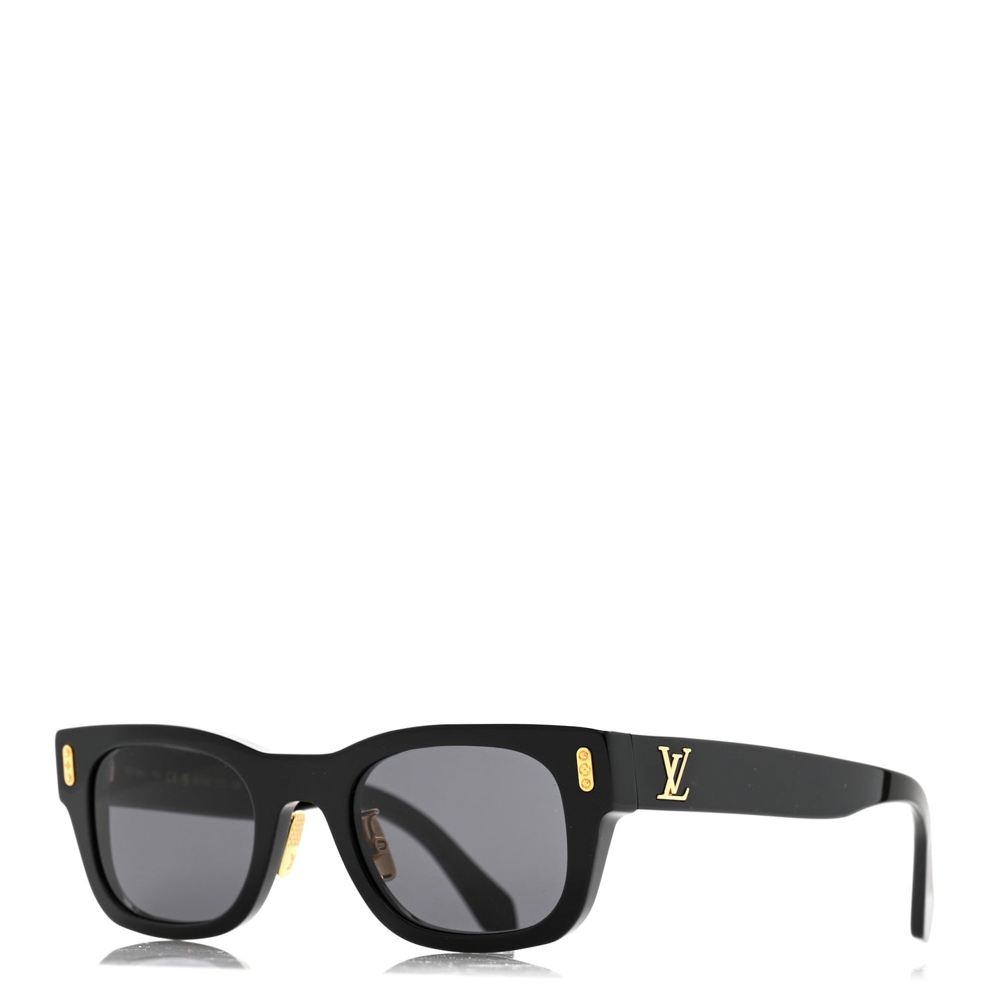 Acetate LV Confidence Square Round Sunglasses Z2126U Black