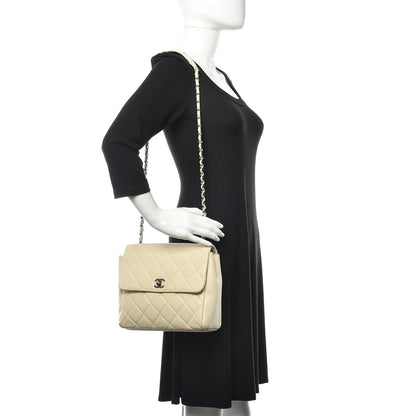 Chanel Caviar Quilted Small Single Flap Light Beige 2 of 21
