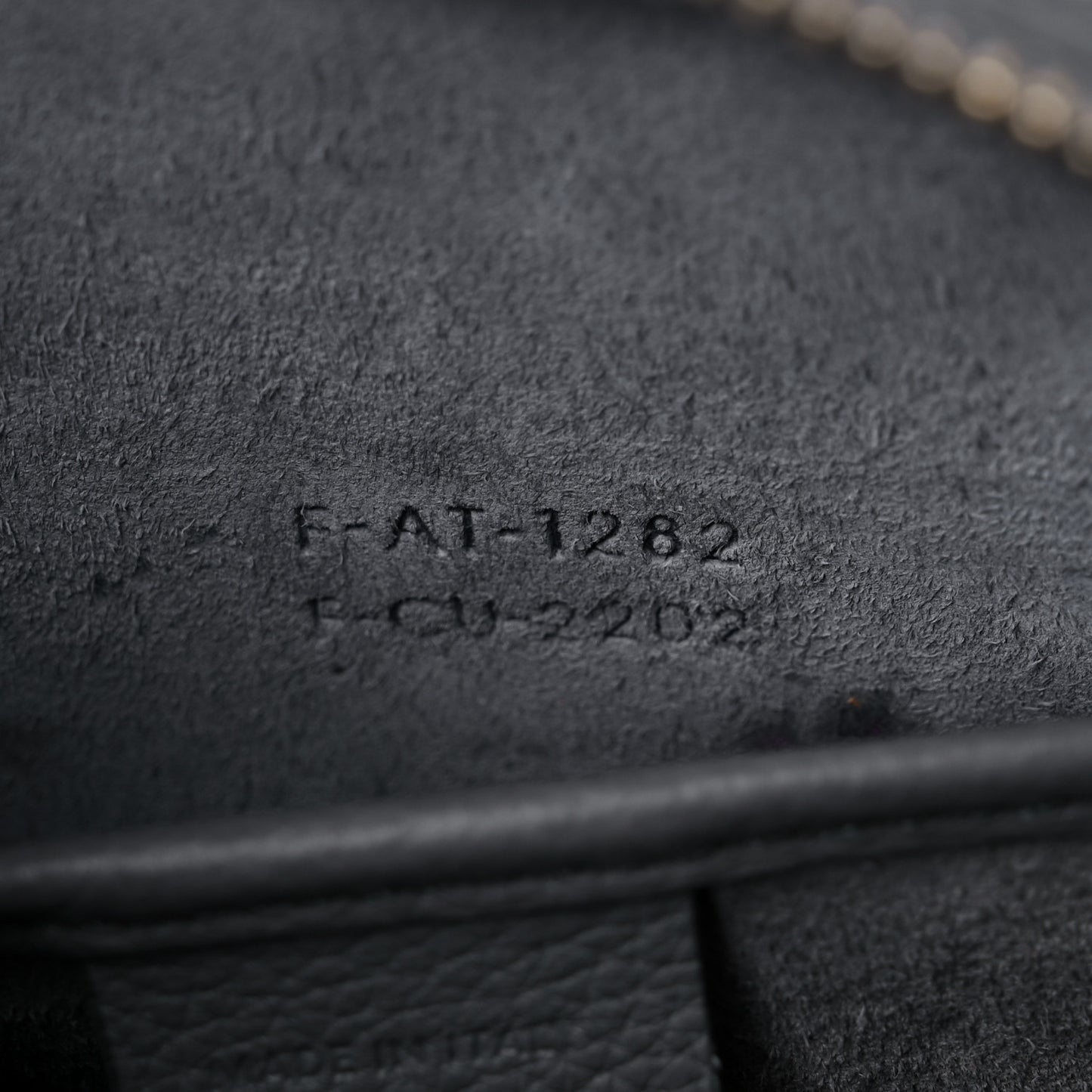 Drummed Calfskin Nano Luggage Kohl