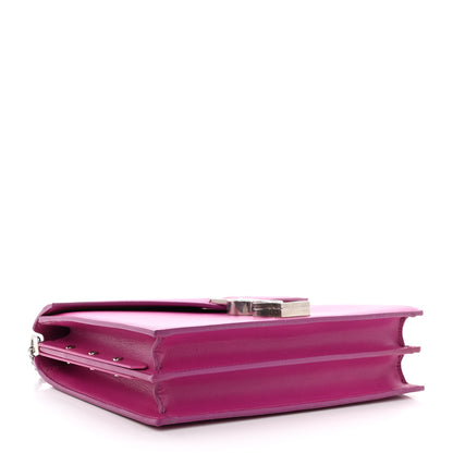 Saint Laurent Smooth Calfskin Monogram Cassandra Clasp Bag Electric Fuchsia 4 of 9