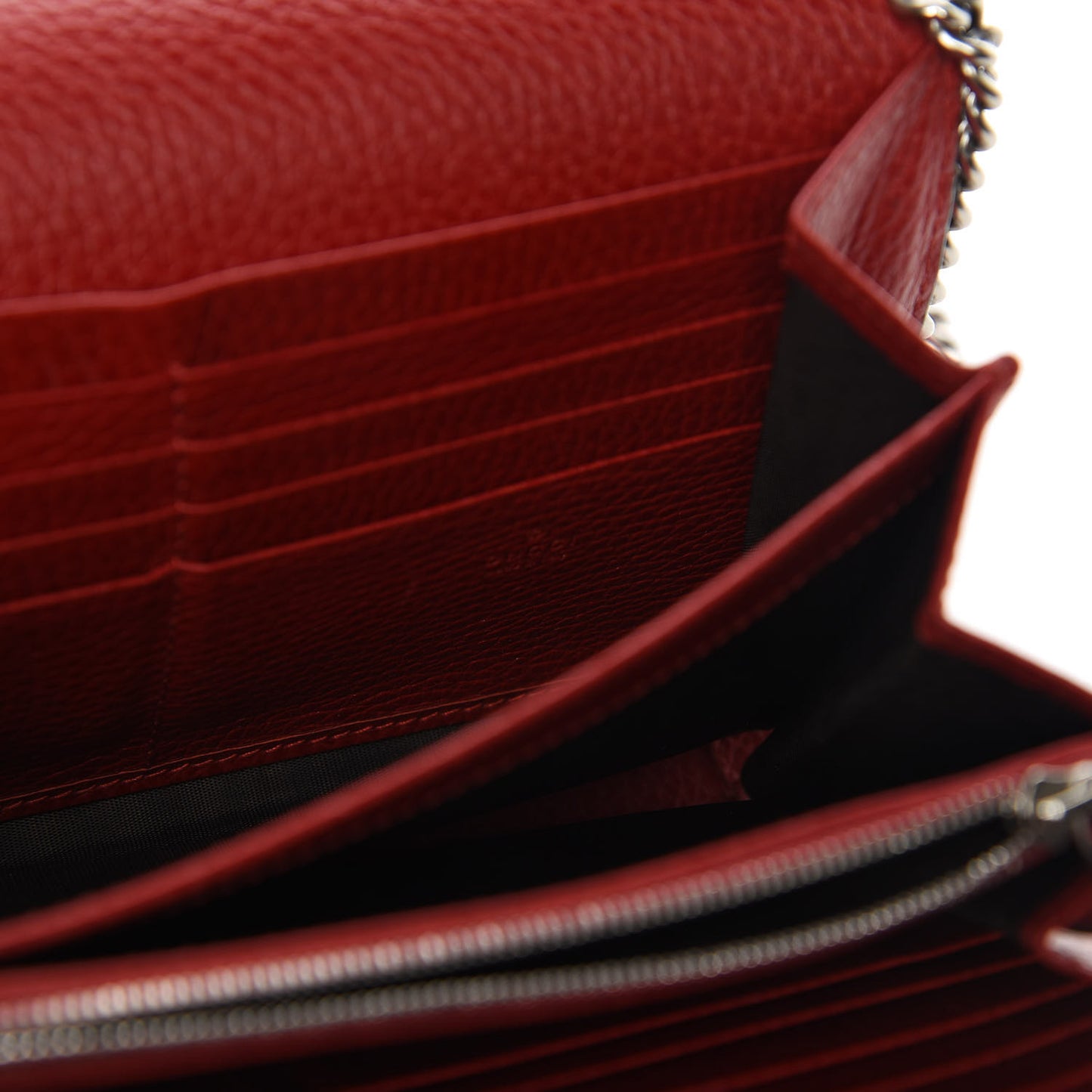 Calfskin Mini Dionysus Chain Wallet Hibiscus Red