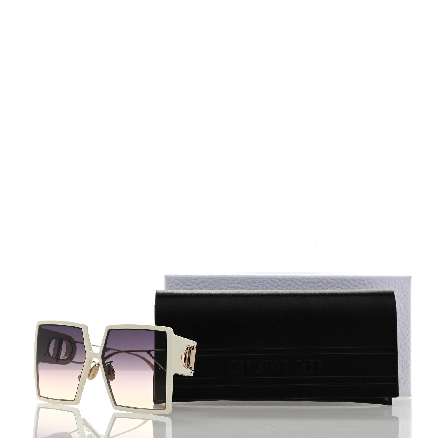 Christian Dior Square Mirrored 30 Montaigne Sunglasses White 8 of 8