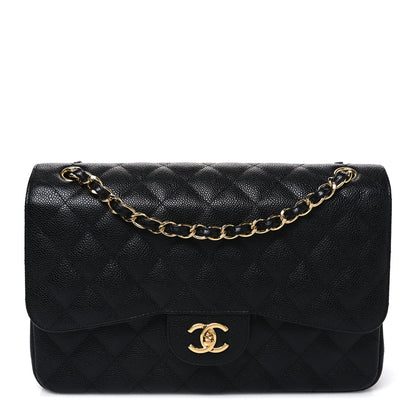 Chanel Caviar Quilted Jumbo Double Flap Black 1 of 10
