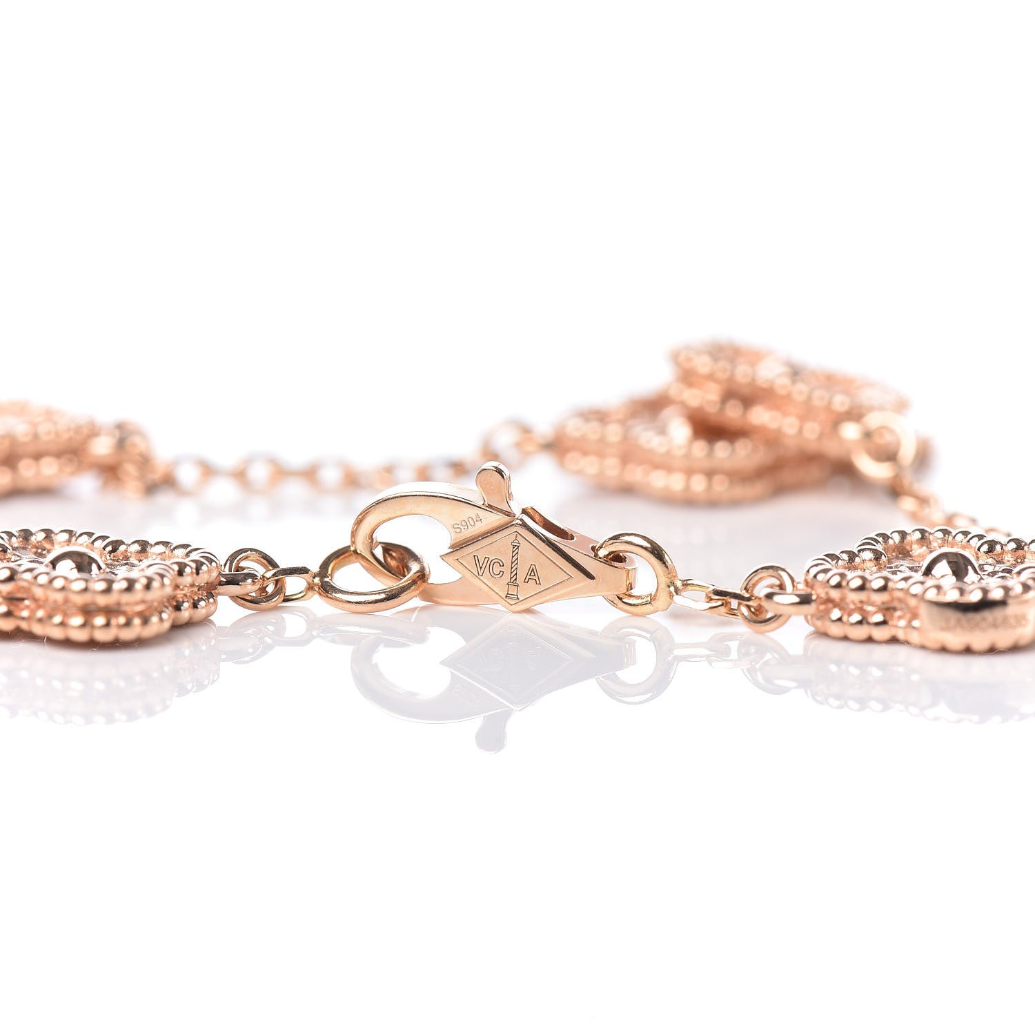 Van Cleef & Arpels 18K Rose Gold 6 Motifs Sweet Alhambra Bracelet 4 of 7