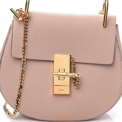 Chloe Grained Lambskin Mini Drew Shoulder Bag Cement Pink 12 of 13
