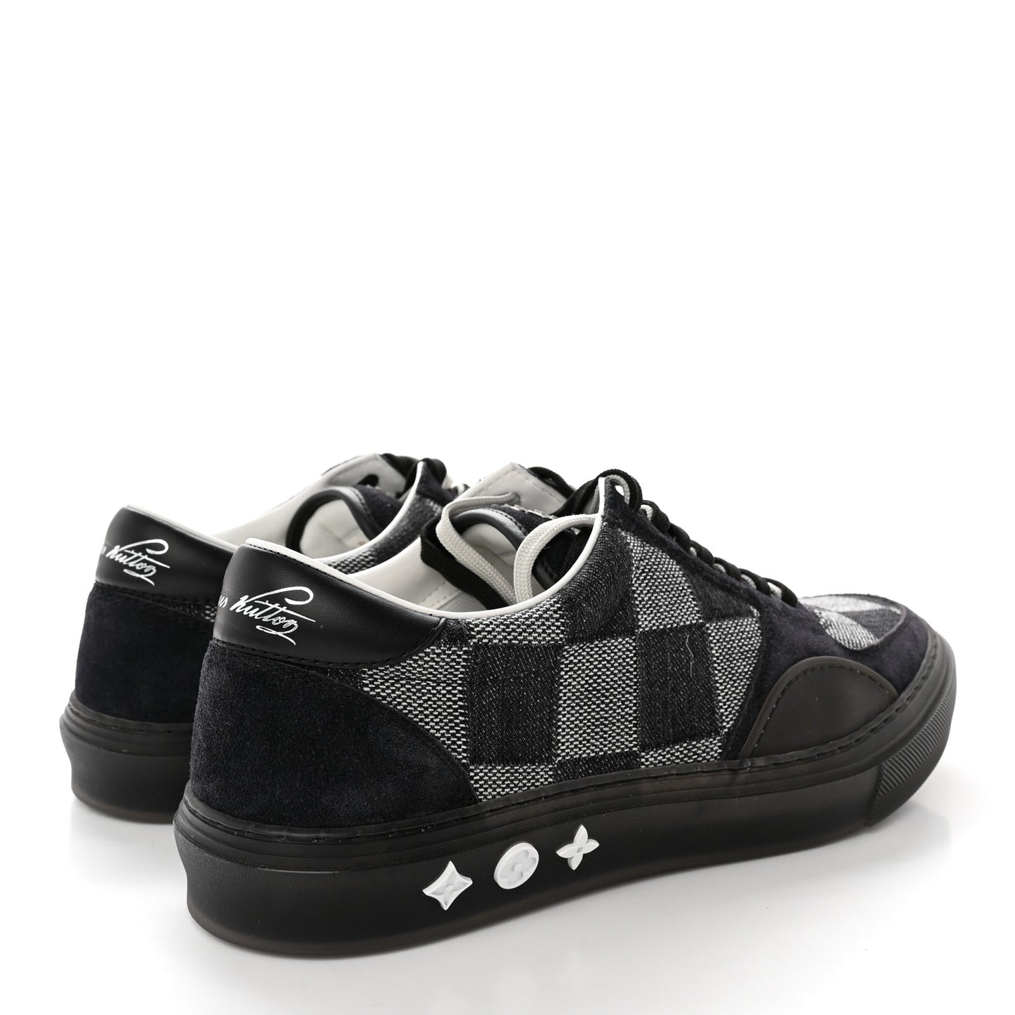 Damier Distorted Mens LV Ollie Sneakers 8.5 Black