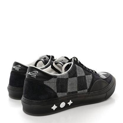 Louis Vuitton Damier Distorted Mens LV Ollie Sneakers 8.5 Black 4 of 11