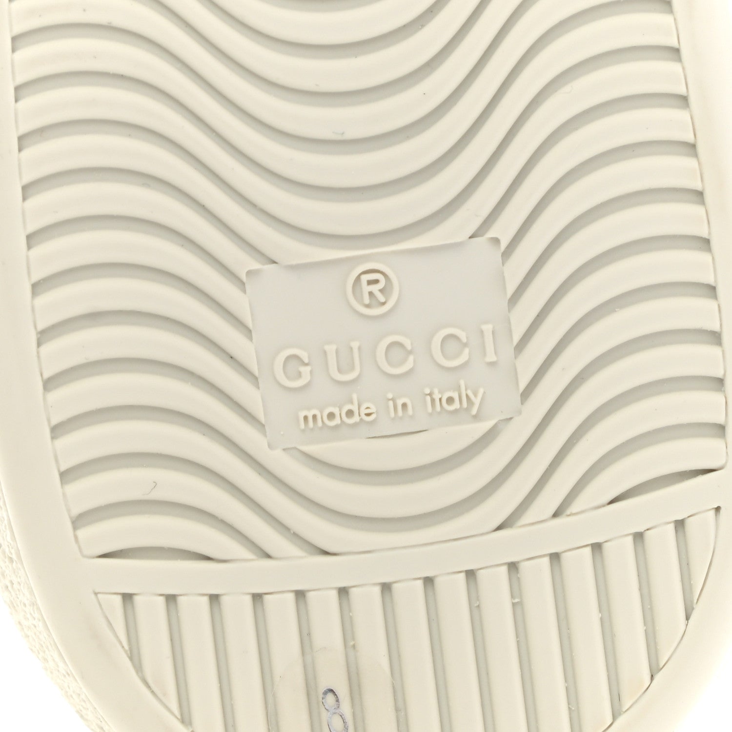 Gucci Distressed Calfskin Mens Ace Blade Sneakers 8 White 7 of 10