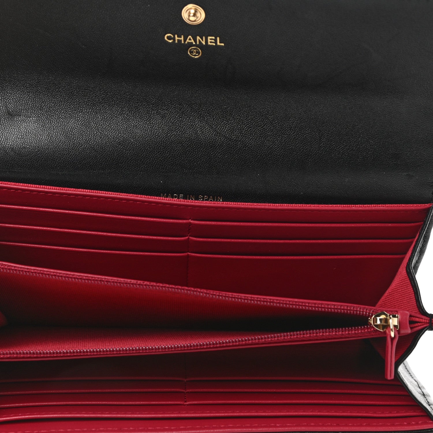 Chanel Lambskin Quilted Chanel 19 Flap Wallet Black 5 of 9