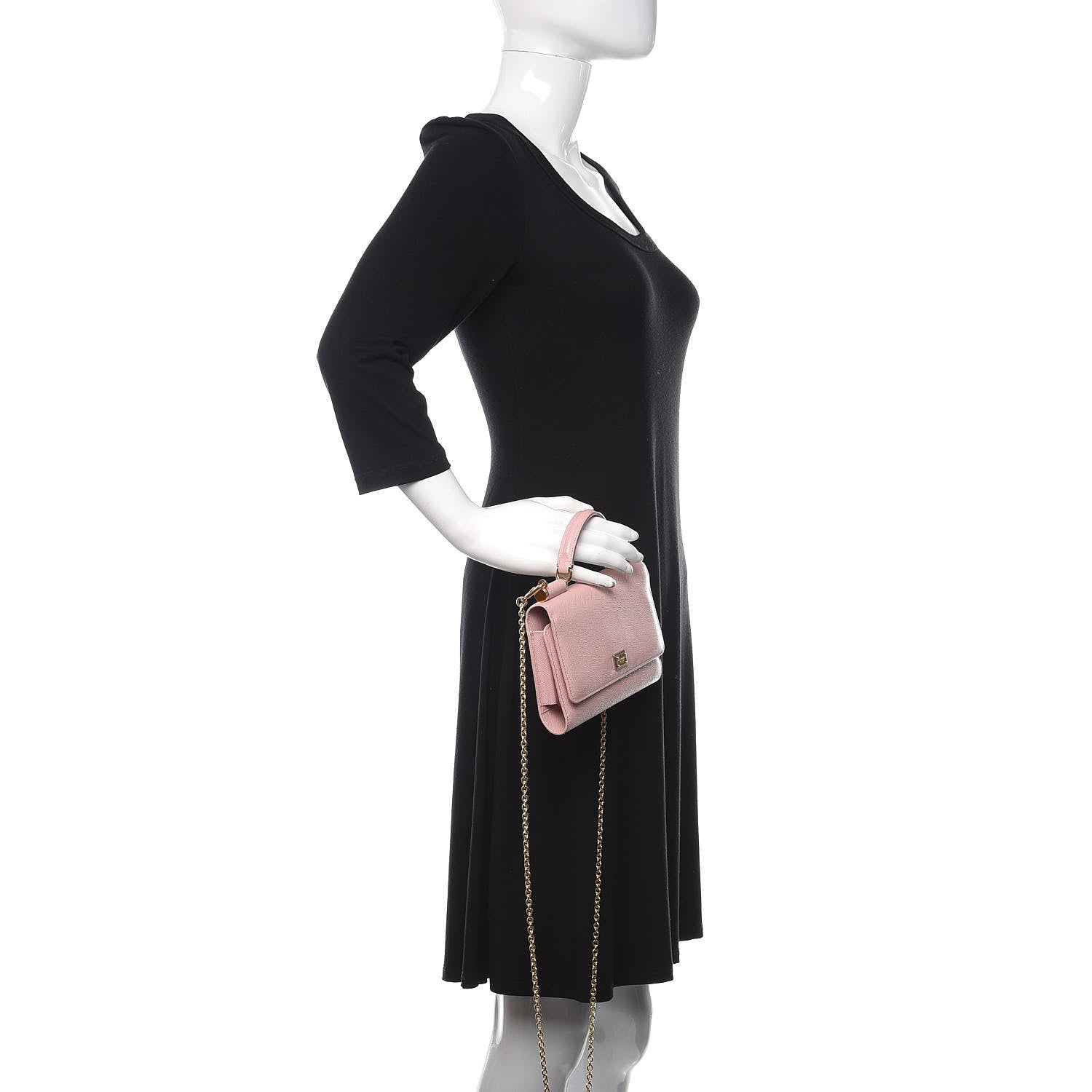Dolce & Gabbana Dauphine Miss Sicily Smart Gloss Crossbody Bag Pink 2 of 12