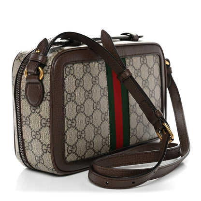 Gucci GG Supreme Monogram Web Small Ophidia Top Handle Shoulder Bag Brown 3 of 10
