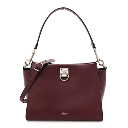 Mulberry Micro Classic Grain Small Iris Shoulder Bag Black Cherry 1 of 10