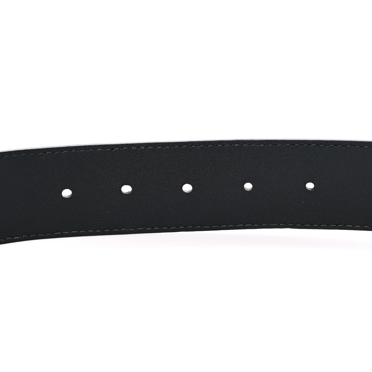 Textured Dollar Calfskin Nickel Double G 40mm Belt 90 36 Black
