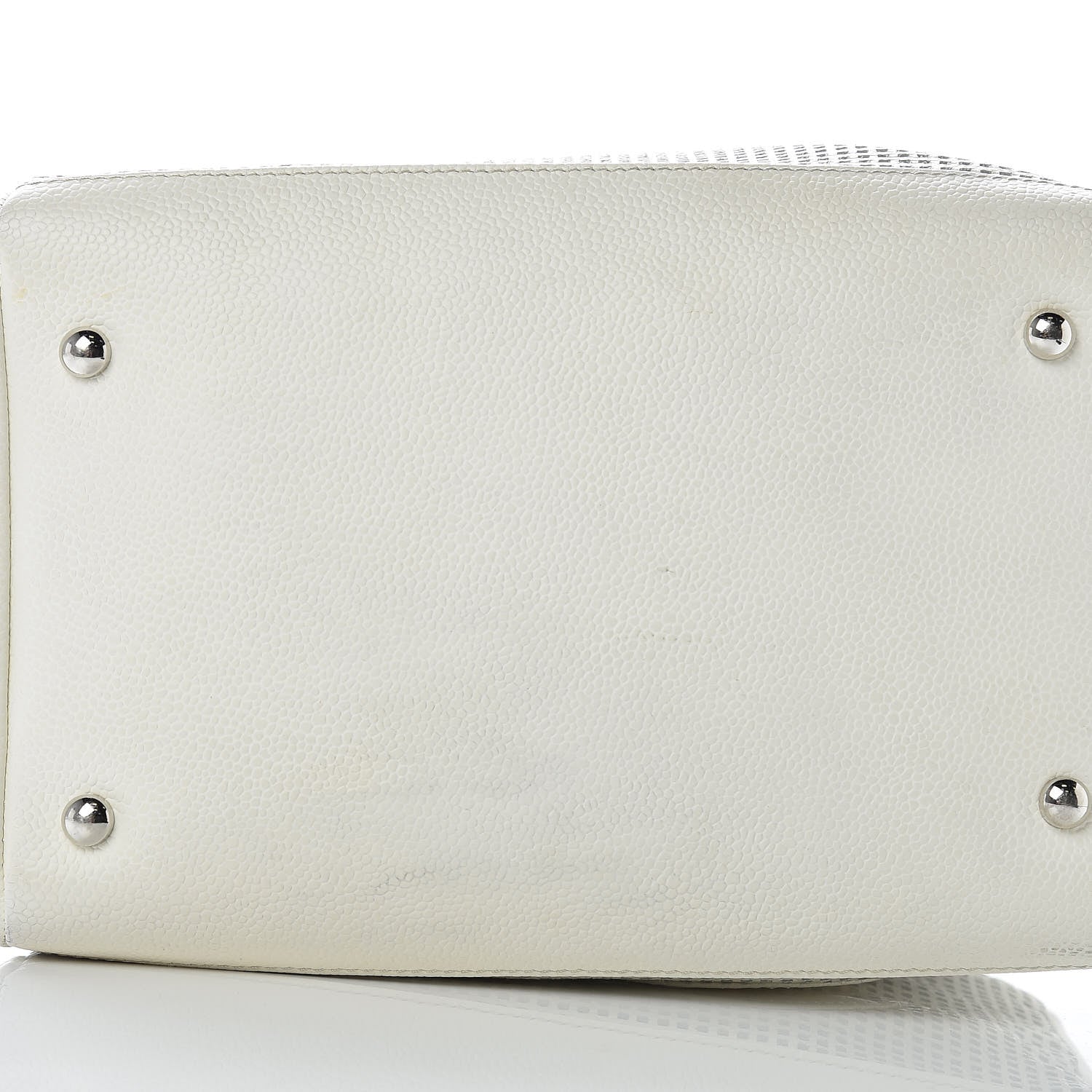 Chanel Caviar Perforated Bowler White 12 of 15
