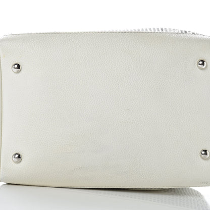 Chanel Caviar Perforated Bowler White 12 of 15