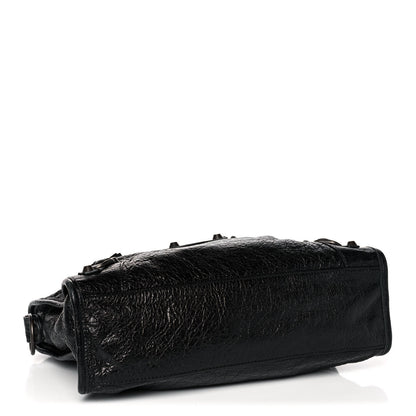Balenciaga Agneau Classic Hardware S City Logo Strap Black White 4 of 14
