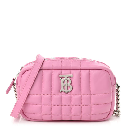 Burberry Lambskin Quilted Mini Lola Camera Bag Primrose Pink 1 of 9