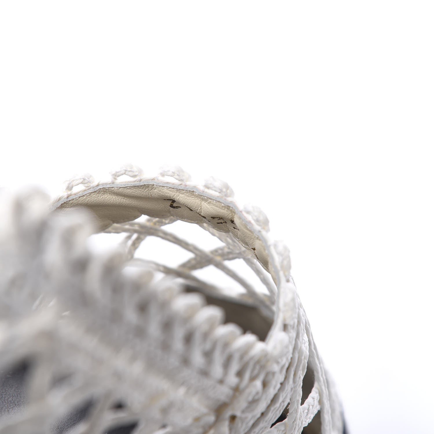 Chanel Woven Fabric Grosgrain CC Espadrilles 38 White Black 7 of 13