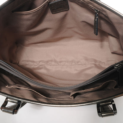 Burberry Metallic Calfskin Nova Check Tote 5 of 8
