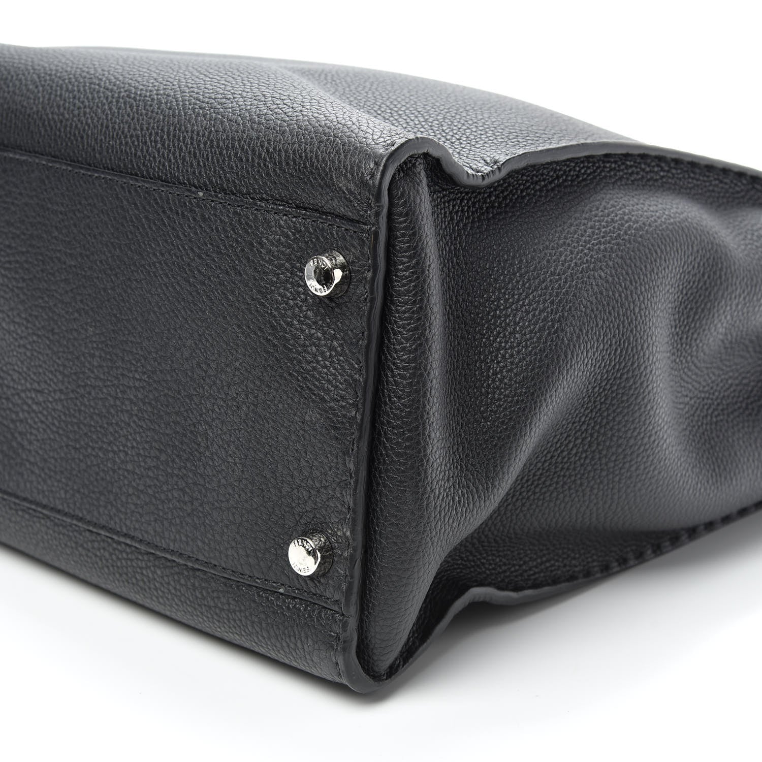 Fendi Cuoio Romano Selleria Monster Eyes Inlay Large Mens Peekaboo Iconic Essential Satchel Black Sunflower 8 of 8