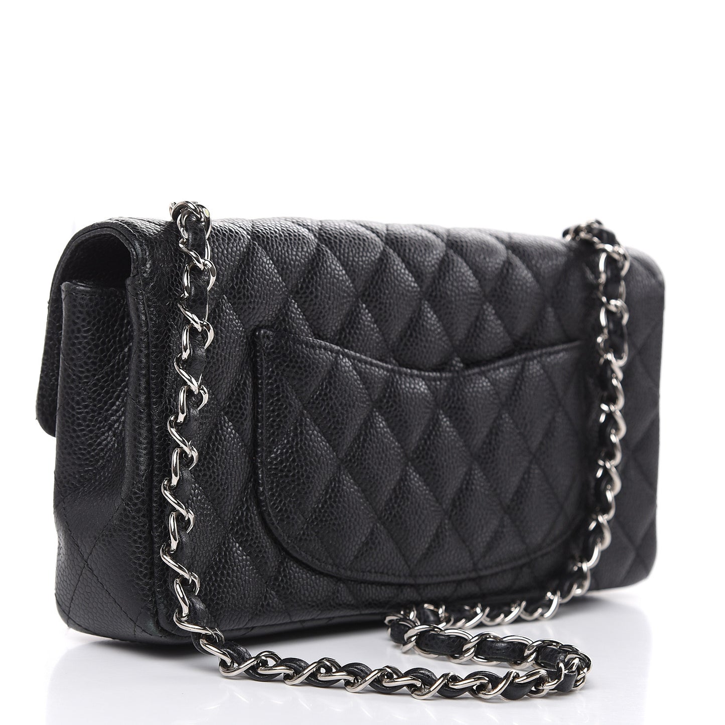 Caviar Quilted East West Flap Black