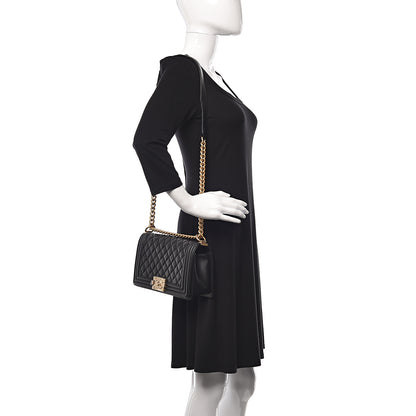 Chanel Calfskin Quilted Medium Boy Flap Black 2 of 10