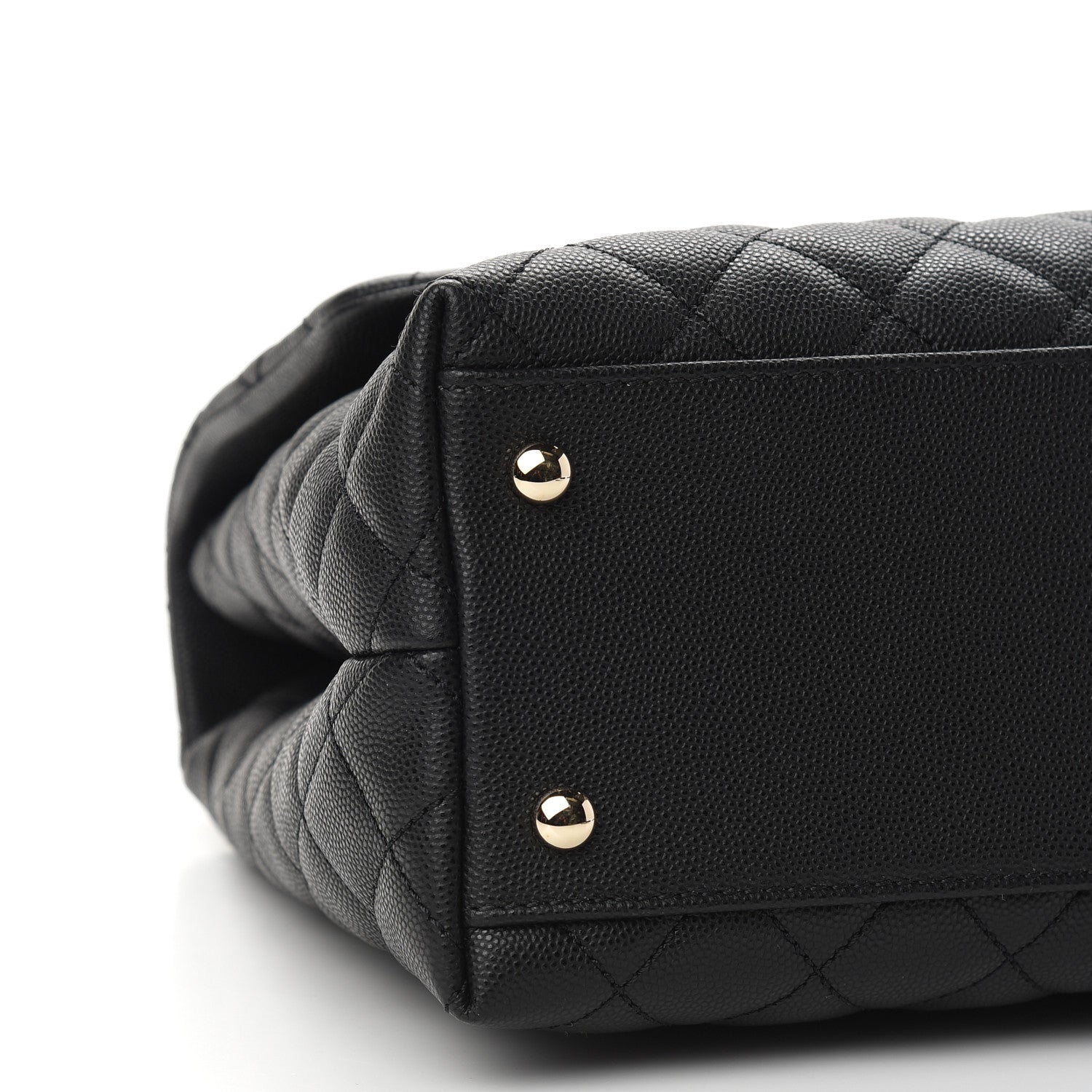 Chanel Caviar Quilted Medium Coco Handle Flap Black 8 of 9
