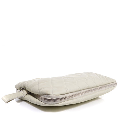 Chanel Quilted Caviar Expandable Zip Shoulder Bag White 4 of 7