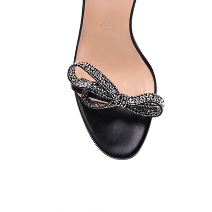 Christian Louboutin Kid Crystal Jewel Queen Sandals 40 Black 9 of 9