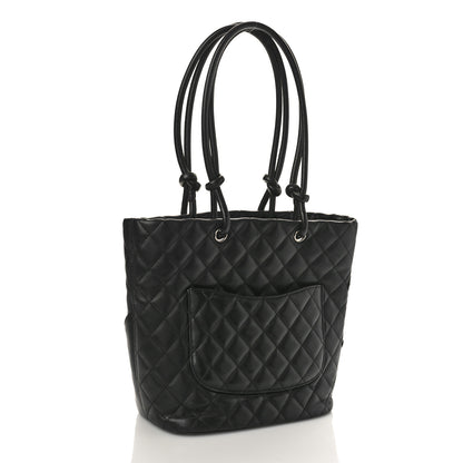 Chanel Calfskin Quilted Medium Cambon Tote Black 2 of 8