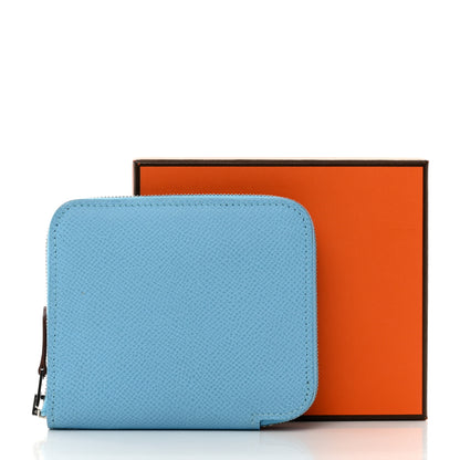 Hermes Epsom Silk'In Compact Wallet Celeste 7 of 7