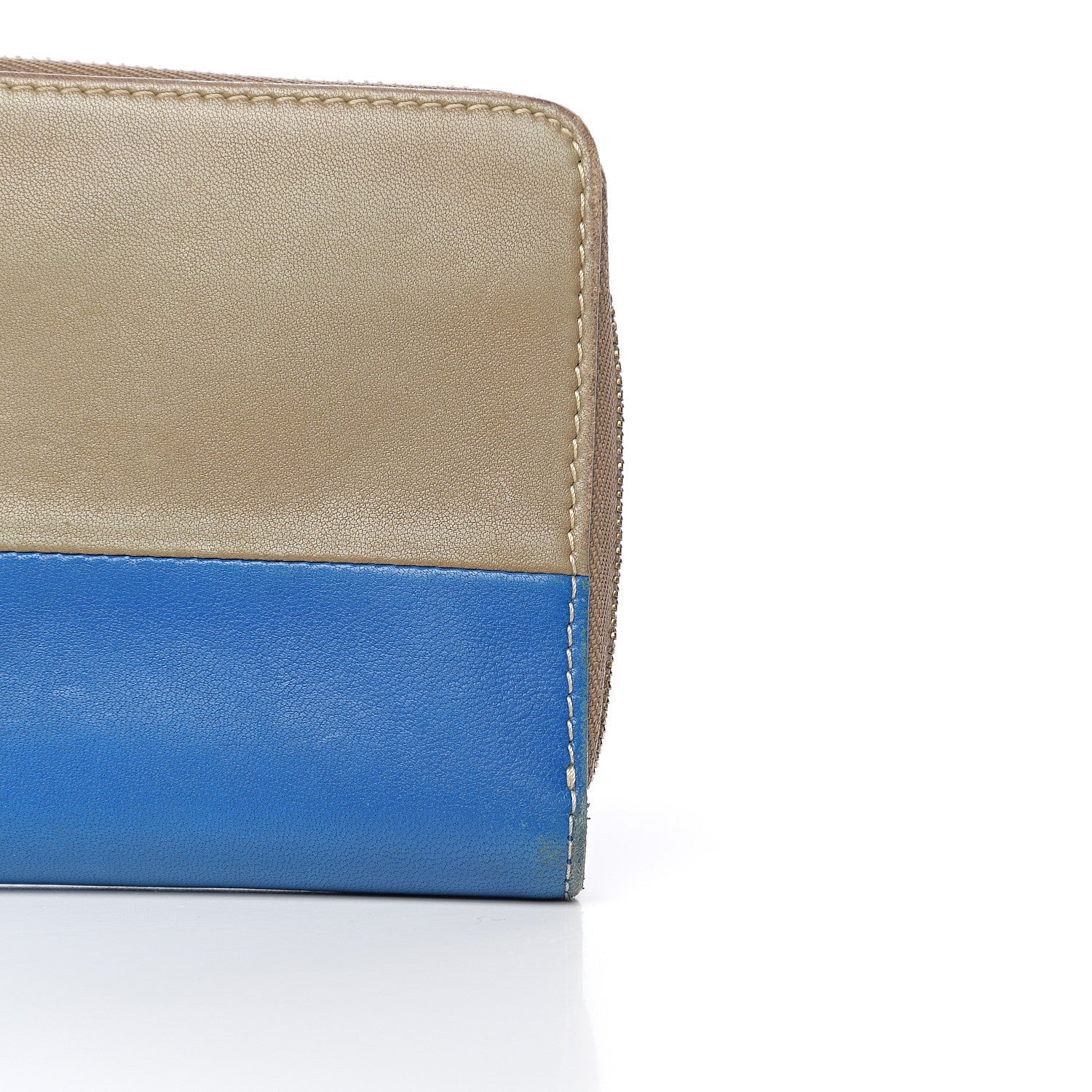 Celine Lambskin Large Zip Around Multifunction Wallet Beige 9 of 10
