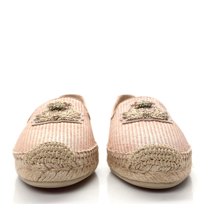 Christian Louboutin Nanou Orlato Donna Espadrilles 37 Paille Croisette 2 of 10