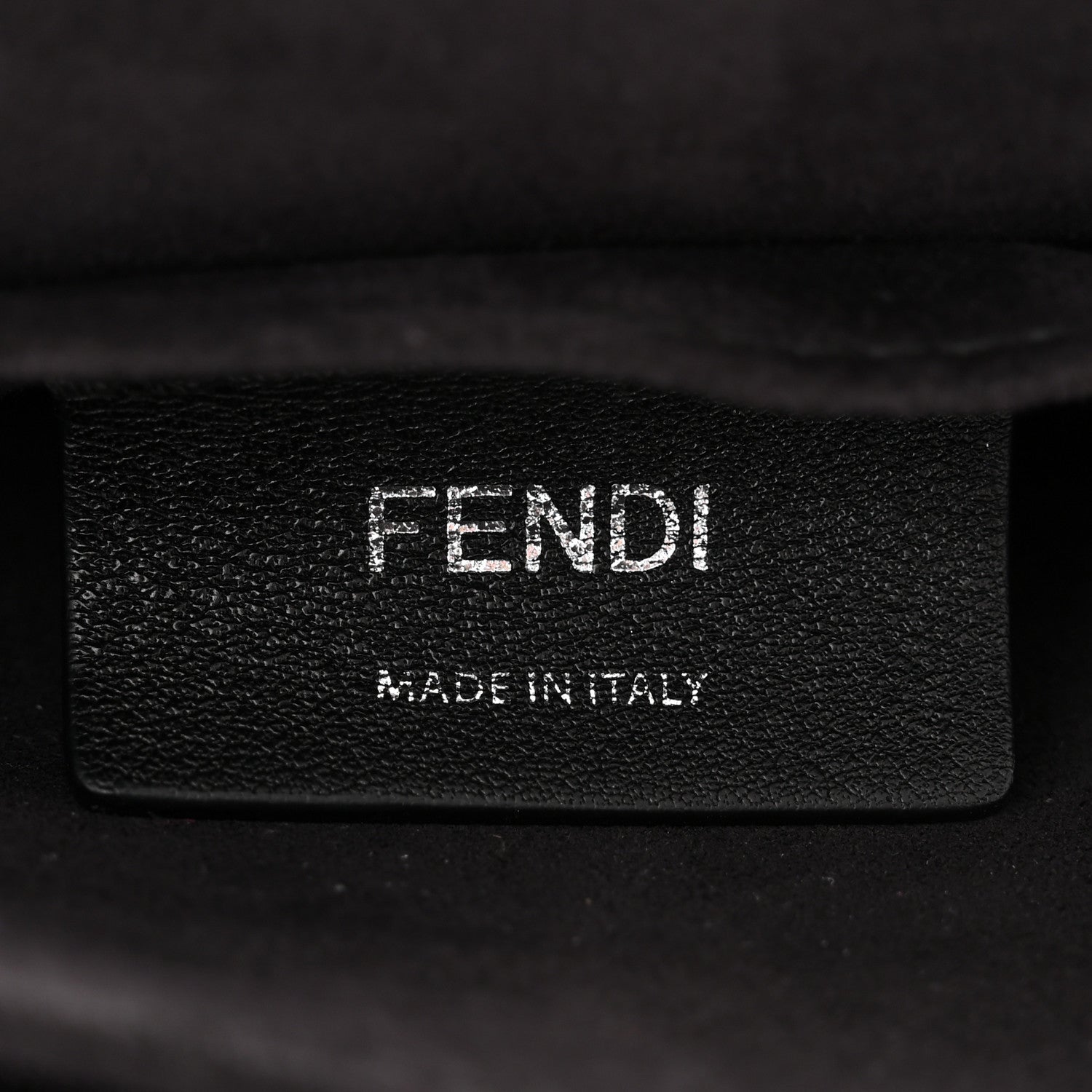 Fendi Vitello Liberty Lucido Pequin Inlay Studded Kan I Shoulder Bag Black Multicolor 6 of 10