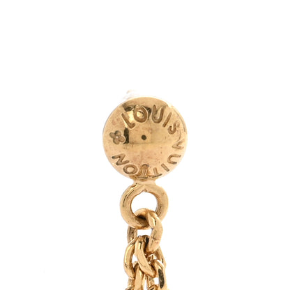 Louis Vuitton Swarovski Gamble Earrings Azur Gold 4 of 7