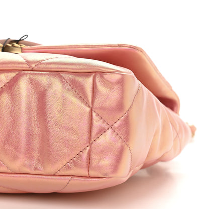 Chanel Iridescent Calfskin Quilted Medium Chanel 19 Flap Pink 9 of 11