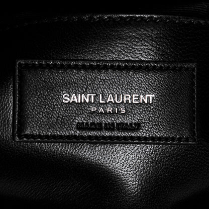 Saint Laurent Sheepskin Matelasse Chevron Monogram Large College Satchel Black 7 of 8