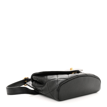 Chanel Calfskin Quilted Carry With Chic Flap Waist Bag With Chain Black 4 of 10