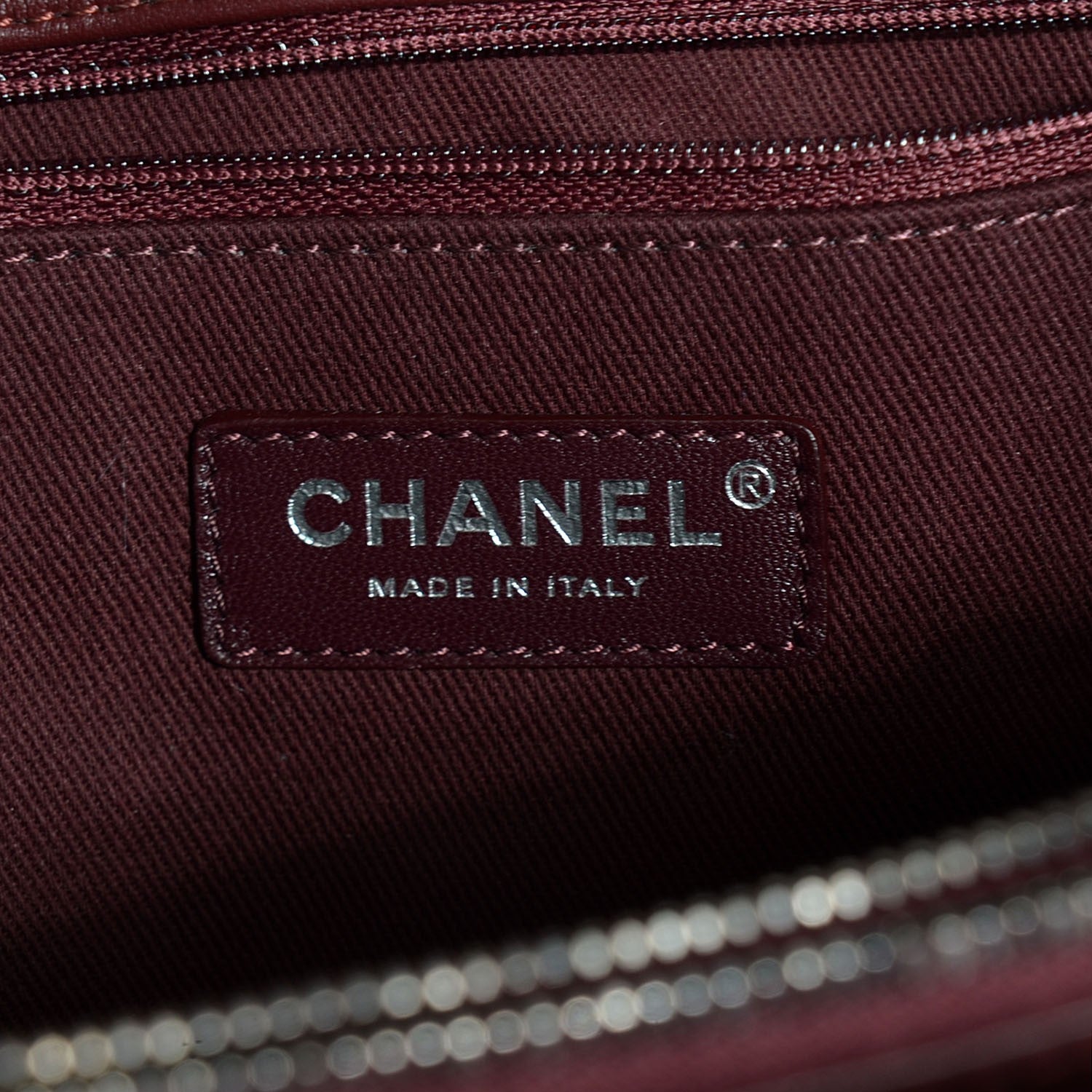 Chanel Grained Calfskin Quilted CC Accordion Small Tote Blue 9 of 10