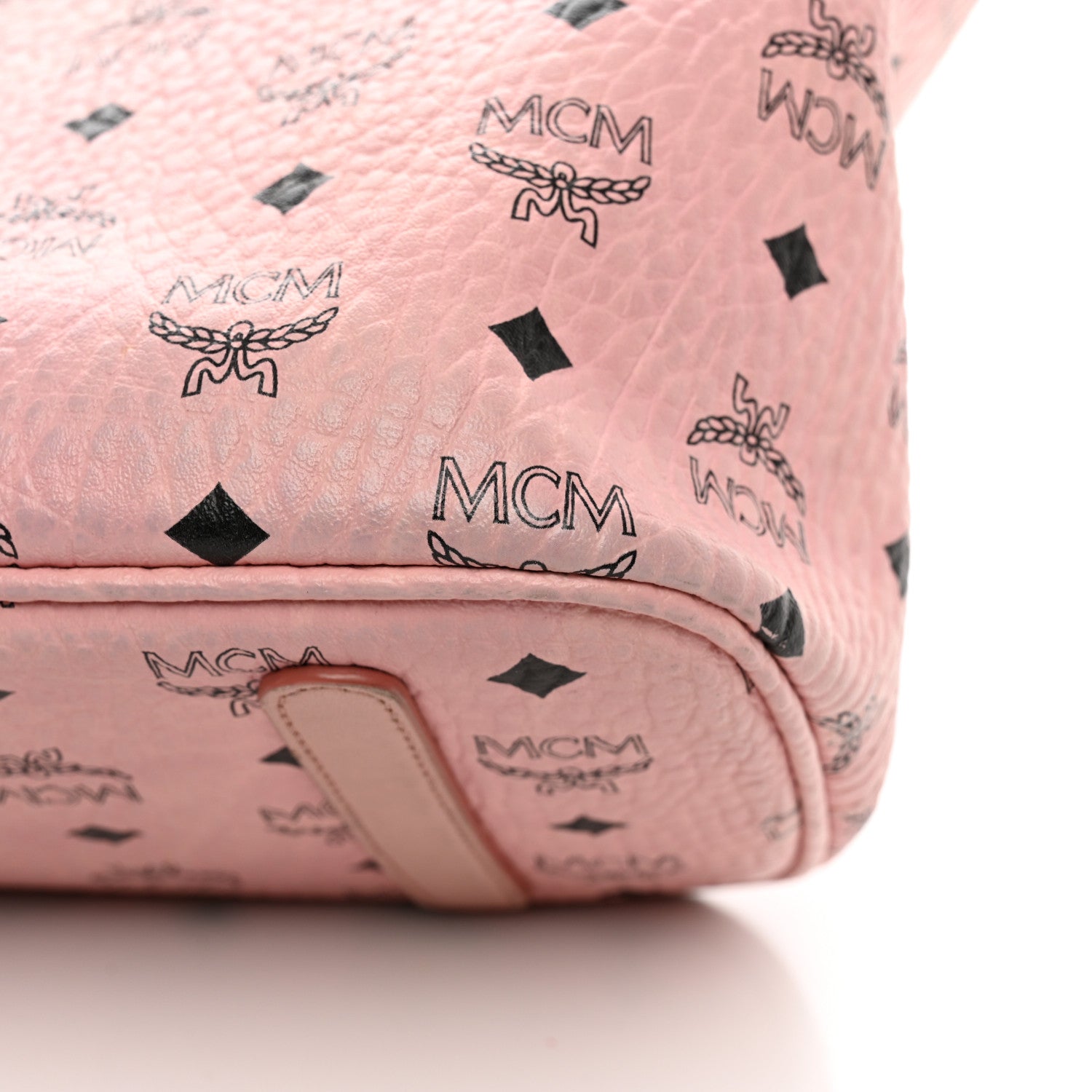 MCM Visetos Medium Anya Shopper Tote Light Pink 12 of 13