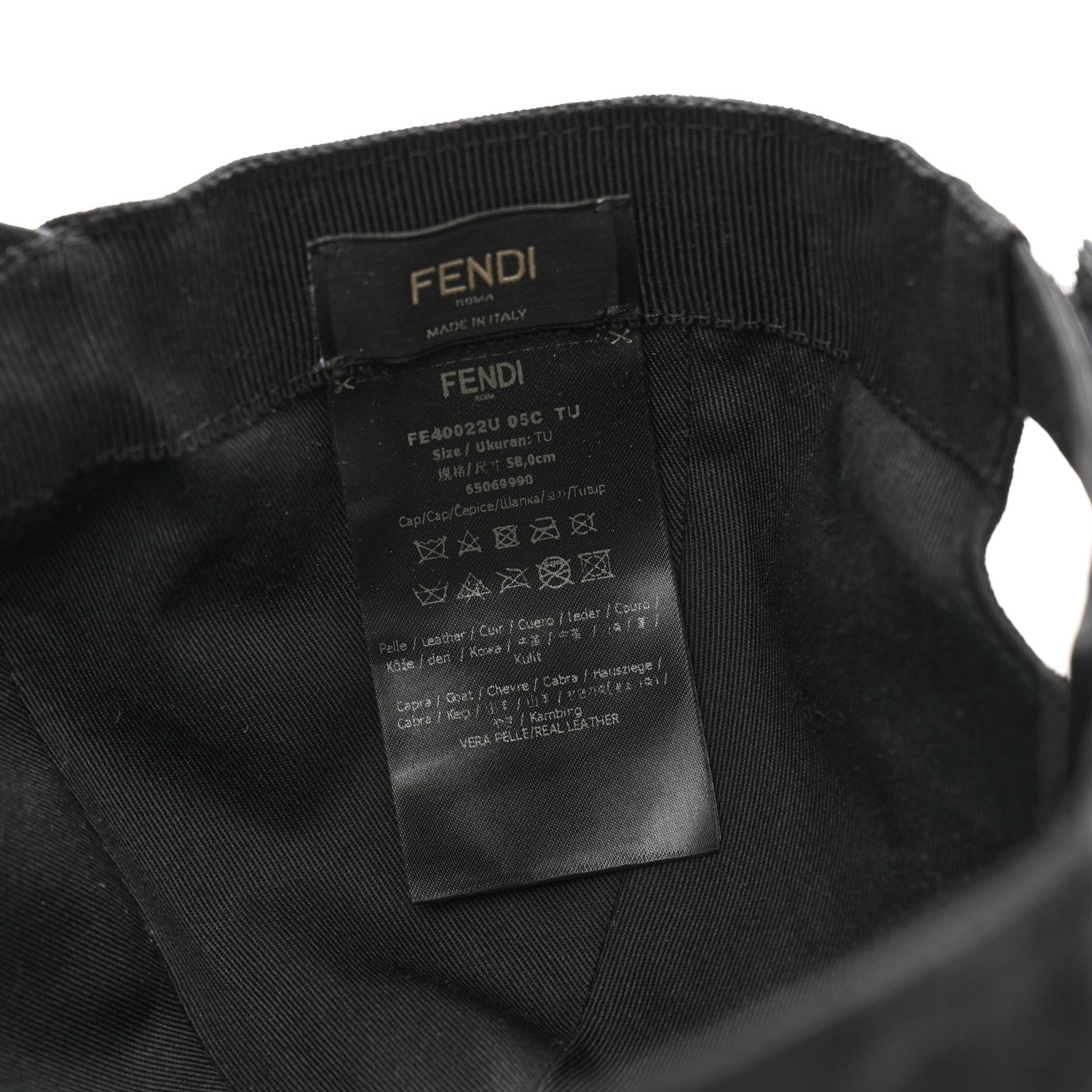 Fendi Cotton Suede Eyecap Shield Sunglasses With Baseball Cap Black 8 of 10