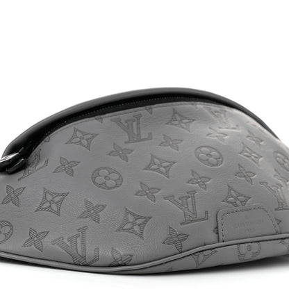 Louis Vuitton Calfskin Monogram Shadow Discovery Bumbag PM Gray 8 of 9