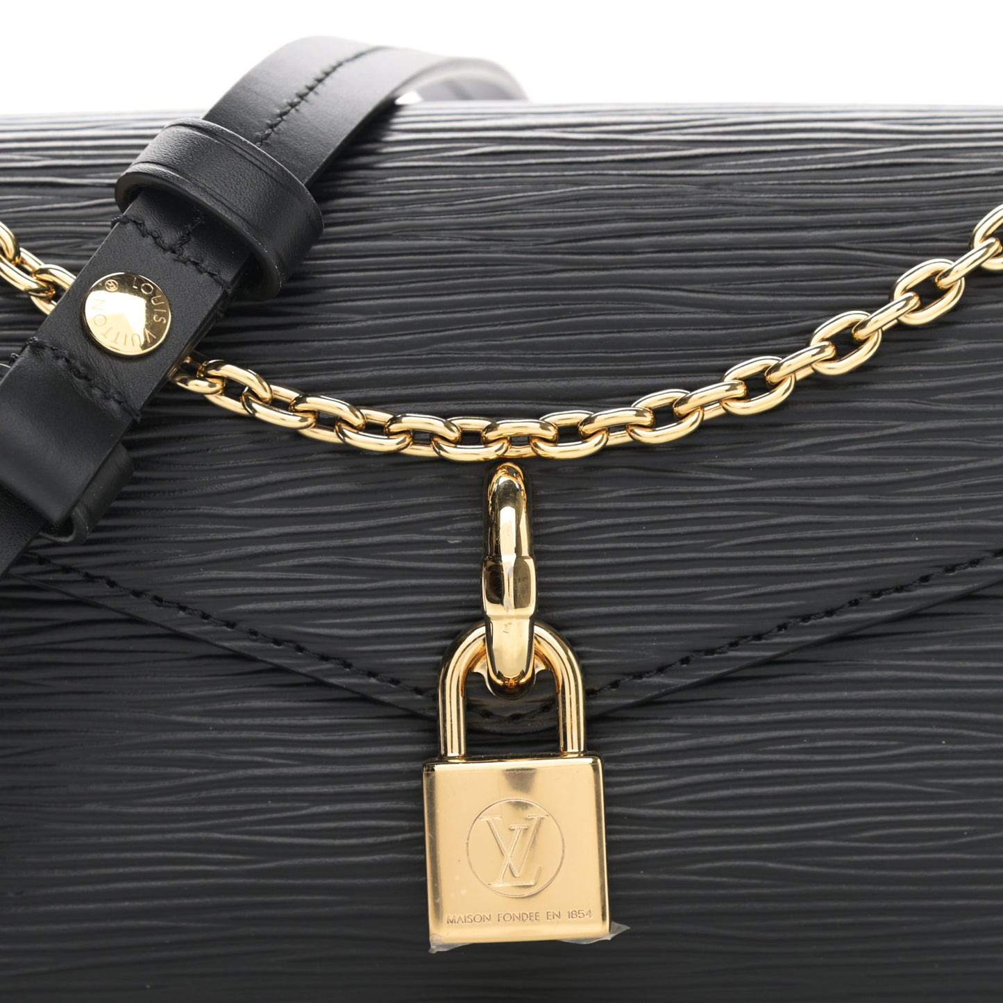 Epi Padlock On Strap Black