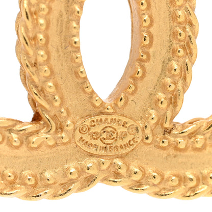 Chanel CC Drop Earrings Matte Gold 8 of 8