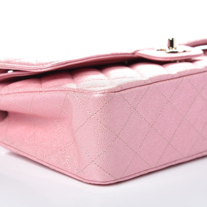 Chanel Iridescent Caviar Quilted Medium Double Flap Rose Pink 8 of 10