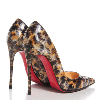 Christian Louboutin Patent Vernis Mouchete So Kate 120 Pumps 37.5 Black 4 of 7