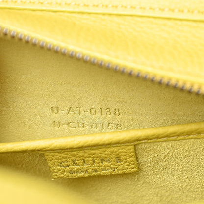 Celine Drummed Calfskin Nano Luggage Mimosa 8 of 13