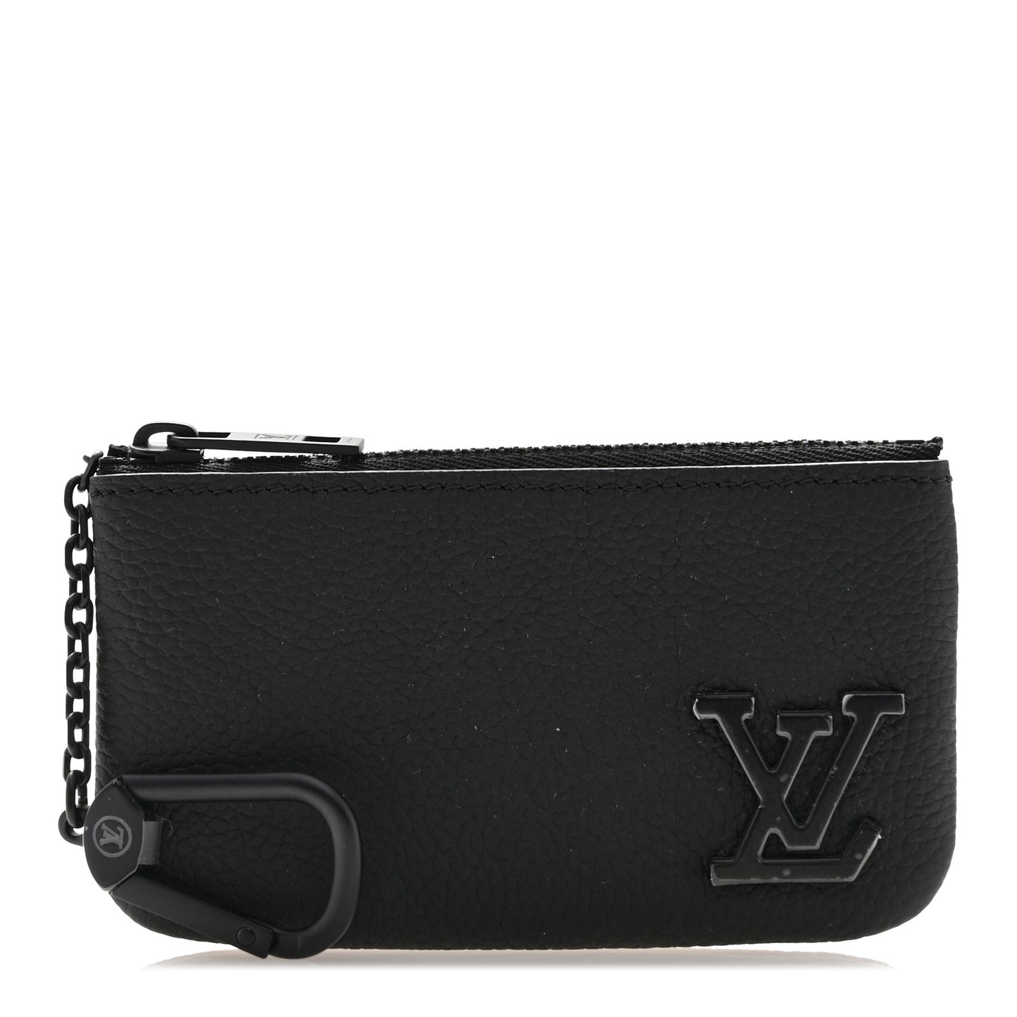Grained Calfskin Aerogram Key Pouch Black