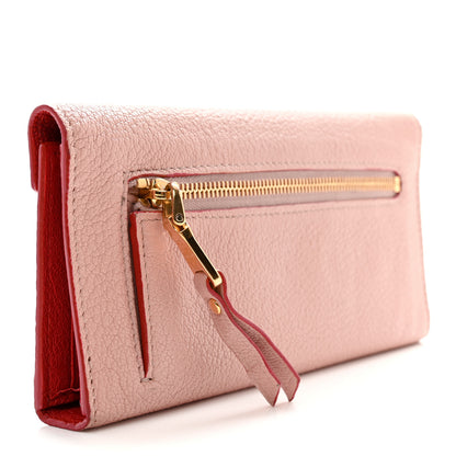 Miu Miu Goatskin Madras Love Envelope Wallet Black Orchidea 3 of 11